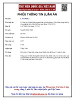 Cơ cấu và tổ chức không gian bệnh viện đa khoa ở việt nam trong thời kỳ công nghiệp hóa   hiện đại hóa giai đoạn 1996 2010 (tt)
