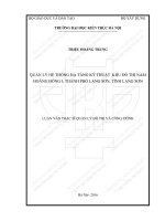 Quản lý hệ thống hạ tầng kỹ thuật khu đô thị nam hoàng đổng i, thành phố lạng sơn, tỉnh lạng sơn (tt)