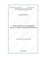 Tổ chức không gian tuyến phố đi bộ phục vụ ẩm thực, văn hóa khu phố cổ hà nội (tt)
