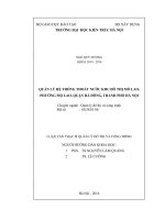 Quản lý hệ thống thoát nước khu đô thị mỗ lao, phường mộ lao, quận hà đông, thành phố hà nội (tt)
