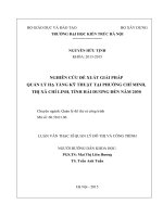 Nghiên cứu đề xuất giải pháp quản lý hạ tầng kỹ thuật tại phường chí minh, thị xã chí linh, tỉnh hải dương đến năm 2030 (tt)