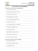 Bài tập về câu bị động phần 1