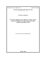 Tổ chức không gian dịch vụ công cộng tại các chung cư cao tầng xây xen trong nội đô hà nội (tt)