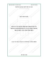 Quản lý xây dựng theo quy hoạch dự án khu du lịch sinh thái âu cơ, xã ngọc thanh, thị xã phúc yên, tỉnh vĩnh phúc (tt)