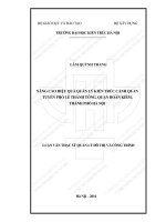 Nâng cao hiệu quả quản lý kiến trúc cảnh quan tuyến phố lê thánh tông, quận hoàn kiếm, thành phố hà nội (tt)