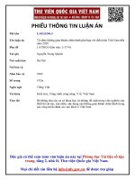 Tổ chức không gian khám chữa bệnh phù hợp với điều kiện việt nam đến năm 2020 (tt)