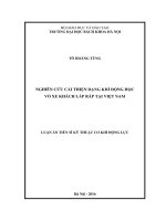 Nghiên cứu cải thiện dạng khí động học vỏ xe khách lắp ráp tại Việt Nam (LA tiến sĩ)