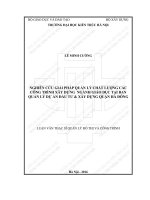 Nghiên cứu giải pháp quản lý chất lượng các công trình xây dựng ngành giáo dục tại ban quản lý dự án đầu tư và xây dựng quận hà đông (tt)