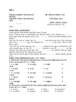 Đề ôn thi HSG số 4 môn Tiếng Anh lớp 8