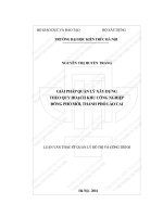 Giải pháp quản lý xây dựng theo quy hoạch khu công nghiệp đông phố mới thành phố lào cai (tt)