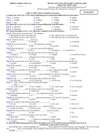 Đề thi Tiếng Anh vào lớp 10 có đáp án chi tiết