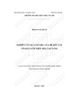ghiên cứu sự làm việc của hệ kết cấu vỏ dàn lưới thép nhà cao tầng (tt)