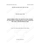 Hoàn thiện công tác quản lý dự án đầu tư xây dựng tại ban quản lý dự án huyện mê linh (tt)  thành phố hà nội 