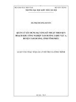 Quản lý xây dựng hạ tầng kỹ thuật theo quy hoạch khu công nghiệp tam dương 2   khu vực a, huyện tam dương, tỉnh vĩnh phúc (tt)