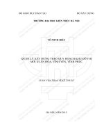 Quản lý xây dựng theo quy hoạch khu đô thị mới xuân hòa, vĩnh yên, vĩnh phúc (tt)