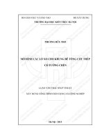 Mô hình các lò xo cho khung bê tông cốt thép có tường chèn (tt)