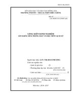 skkn sân KHẤU hóa TRONG dạy và học môn LỊCH sử 