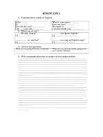 REVIEW STARTERS FAMILY AND FRIEND GRADE 5