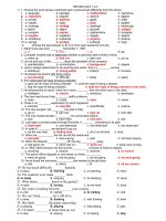 bai tap trac nghiem on tap unit 1,2,3 Tieng anh 10( co dap an)