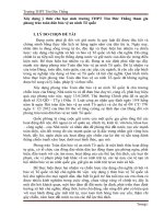 SKKN xây dựng ý thức cho học sinh trường THPT tôn đức thắng tham gia phong trào toàn dân bảo vệ an ninh tổ quốc 