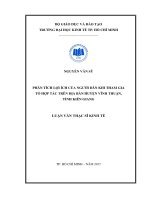 Phân tích lợi ích của người dân khi tham gia tổ hợp tác trên địa bàn huyện vĩnh thuận, tỉnh kiên giang 