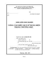 SKKN NÂNG CAO HIỆU QUẢ sử DỤNG điện TRONG TRƯỜNG học 