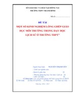 skkn một số kinh nghiệm lồng ghép giáo dục môi trường  trong dạy học lịch sử  ở trường THPT 