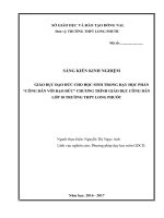 SKKN GIÁO dục đạo đức CHO học SINH TRONG dạy học PHẦN “CÔNG dân với đạo đức” CHƯƠNG TRÌNH GIÁO dục CÔNG dân lớp 10 TRƯỜNG THPT l 