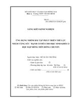 skkn ứng dụng nhóm bài tập phát triển thể lực nhằm tăng sức mạnh cơ đùi cho học sinh khối 12 học đập bóng môn bóng chuyền 