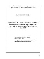 skkn một số biện pháp phát huy tính tích cực trong giáo dục phát triển vận động cho trẻ 5 6 tuổi tại trường mầm non lam sơn 