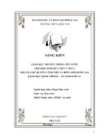 SKKN « giáo dục truyền thống yêu nước cho học sinh qua tiết 1 baì 3  bảo vệ chủ quyền lãnh thổ và biên giới quốc gia (môn giáo dục quốc phòng an ninh lớp 11 