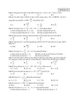 Đề kiểm tra toán đầu năm phan db,nb cực trị, lơn nhất nhỏ nhất, hình không gian thể tich