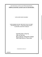 skkn kinh nghiệm giáo dục một số kỹ năng cần thiết chuẩn bị cho trẻ vào lớp 1 tại trường mầm non an hoạch, 