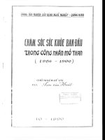 Chăm sóc sức khỏe ban đầu trong công nhân mỏ than   1990 (tt) 
