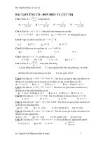 BÀI TẬP CŨNG CỐ ĐƠN ĐIỆU VÀ CỰC TRỊ (CÓ ĐÁP ÁN)