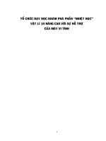 Tổ chức dạy học khám phá phần Nhiệt học Vật lí 10 nâng cao với sự hỗ trợ của máy vi tính