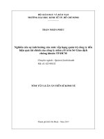 Nghiên cứu sự ảnh hưởng của mức xếp hạng quản trị công ty đến hiệu quả tài chính của công ty niêm yết trên Sở Giao dịch chứng khoán TP.HCM (tt)