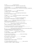 Trắc nghiệm Tiếng Anh ôn thi lớp 10 chuyên