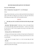 BÀI THU HOẠCH DÂN QUÂN TỰ VỆ NĂM 2017