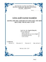 SKKN hướng dẫn học sinh rèn kỹ năng học tốt môn địa lí ở bậc THCS 