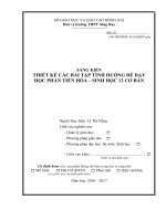 skkn thiết kế các bài tập tình huống để dạy học phần tiến hóa   sinh học 12 cơ bản 