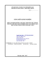 skkn một vài định hướng cho học sinh dân tộc trong trường nội trú trải nghiệm sáng tạo thông qua một số bài trong môn sinh học thcs 