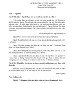 Đề kiểm tra môn Ngữ Văn lớp 6