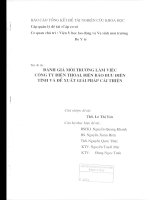 Đánh giá môi trường làm việc công ty điện thoại, điện báo bưu điện tỉnh và đề xuất giải pháp cải thiện   2002 (tt) 