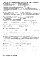 BÀI TẬP TRẮC NGHIỆM TỔNG HỢP CHƯƠNG I TOÁN LỚP 12