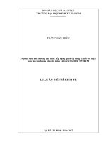 Nghiên cứu sự ảnh hưởng của mức xếp hạng quản trị công ty đến hiệu quả tài chính của công ty niêm yết trên Sở Giao dịch chứng khoán TP.HCM (LA tiến sĩ)