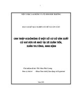 Can thiệp ecgonomi ở một số cơ sở sản xuất cơ khí vừa và nhỏ tại xã xuân tiến, xuân trường nam định (tt) 