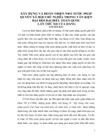 SÁCH THAM KHẢO   xây DỰNG và HOÀN THIỆN NHÀ nước PHÁP QUYỀN xã hội CHỦ NGHĨA TRONG văn KIỆN đại hội đại BIỂU TOÀN QUỐC lần THỨ XII của ĐẢNG