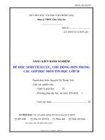 skkn để học SINH TÍCH cực, CHỦ ĐỘNG hơn TRONG các GIỜ học môn TIN học lớp 10 