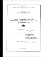 Nghiên cứu biến đổi chức năng hô hấp ở công nhân tiếp xúc với bụi bông tại nhà máy dệt sợi   2000 (tt) 